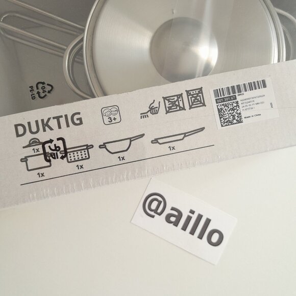 IKEA DUKTIG 5-piece toy cookware set, stainless steel color - Picture 7 of 17